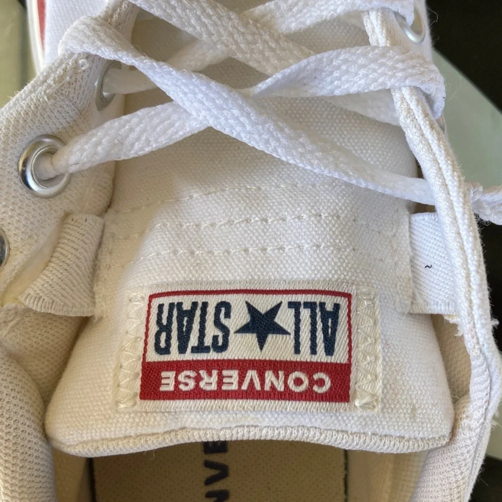 Converse Kids White and Red Sneakers